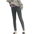 thumbnail image 5 of Fleece Leggings for Women Winter Warm Tights Plus Size Snow Pants Lined Thermal Clothes Gray-6 XL, 5 of 7