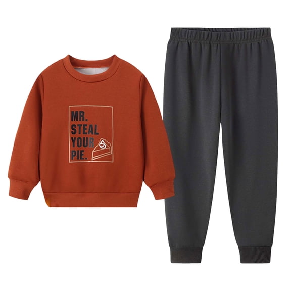 Karoyedx Little Boys Clothes Toddler Baby Boy Clothes Embroidery Trucks Sweatshirt Pullovers Pants Set Outfit Fall Red Size,4-5 Years
