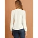 thumbnail image 5 of Blusa de Gasa Casual Allegra K Con Cuello Peter Pan De Manga Larga Con Botones Decorativos Para Mujer Blanco XS, 5 of 6