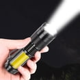 thumbnail image 2 of Mini linterna LED recargable XPE + COB Luz de trabajo con zoom a prueba de agua Hugtrwg Para estrenar, 2 of 5