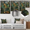 thumbnail image 4 of Designart "Green stones Tiles II In Green" Abstract Tile Metal Wall Art Green Modern Office Room Wall Art, 4 of 6
