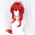thumbnail image 3 of Max Beauty Anime Pink and Green Wig for Mitsuri Cosplay Braided Hair Wig with Pigtails Halloween Party + Cap, 3 of 7