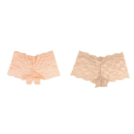 (2-Pack) Kcodviy Women s Underwear Womens Panties Seamless No Show Lace Open Panties Color Bikinis for Women Underwear Plus Size Underwear
