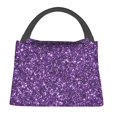 thumbnail image 1 of Fotbe Purple Glitter Bolsa Térmica Portátil con Estampado, Bolsa de Entrega de Alimentos Aislada, Bolsa Reutilizable de Gran Capacidad para Comidas y Supermercado, 1 of 6