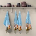 thumbnail image 2 of Shells on The Beach Tea Towels 4 Pack Summer Kitchen Dish Cloth with Hanging Loop, 18"x28" Lint-Free Absorbent Towel for Kitchen Drying Wiping and Cleaning, 2 of 7