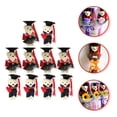 thumbnail image 5 of 10pcs en pie mini graduación oso dio dy bouquet decoración mini oso muñeca, 5 of 5