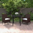 thumbnail image 3 of Juego de Comedor para Patio Casafoyer de 3 Piezas en Ratán Sintético con Cojines, 3 of 5