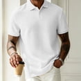 thumbnail image 4 of Rvwovn Men's Jacquard Button Up Shirt – Short Sleeve Knit Business Casual Collared Top, 4 of 7