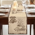 thumbnail image 3 of Table Runners 72 Inches Long Dress Scarves, Vintage Coffee Farmhouse Kitchen/Dining Table Runner, Coffee Tablerunners, Farmhouse Coffee Beans Drinking 18x72 Inch, 3 of 9