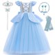 thumbnail image 5 of Disney Cinderella Costume for Girls Halloween Disguise Cosplay Baby Girl Princess Dress Carnival Birthday Party Kids Clothes, 5 of 5