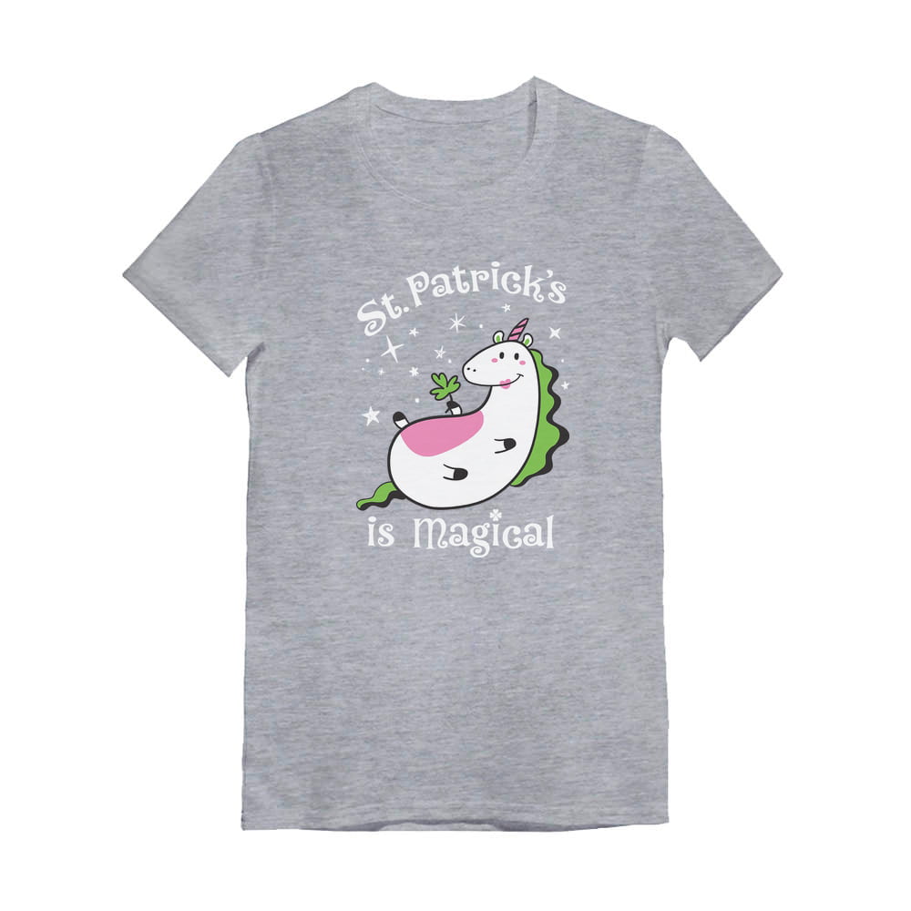 Girls Custom Shamrock Unicorn T Shirt Personalised St Patricks Day Cute Gifts