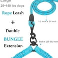 thumbnail image 2 of Dual Dog Leash, Double Dog Leash, 360 Swivel No Tangle Walking Leash, Shock Absorbing Bungee for Two Dogs, Large (25-150 lbs), 2 of 6