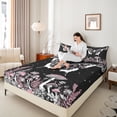 thumbnail image 4 of Homewish Teens Female Men Flying Butterfly 4pcs Bed Sheets,Botanical Plants Mushroom King Sheets,Galaxy Starry Sky Super Cozy Sheet Set,Super Cozy Room Decor, 4 of 7