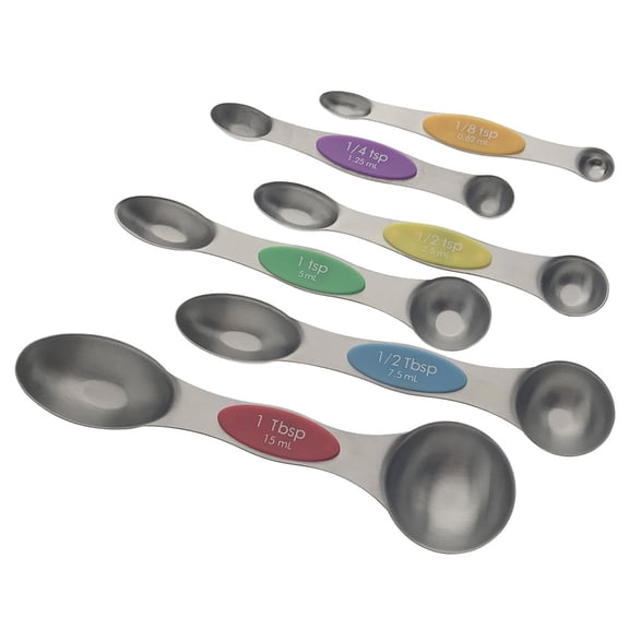 6 PCS Dishwasher Safe Measuring Spoons Convenient Nesting Measuring Spoons