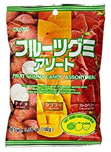 NineChef Bundle - Kasugai Fruit Assortment Gummy 3.59 oz + 1 NineChef Brand Long Handle Spoon