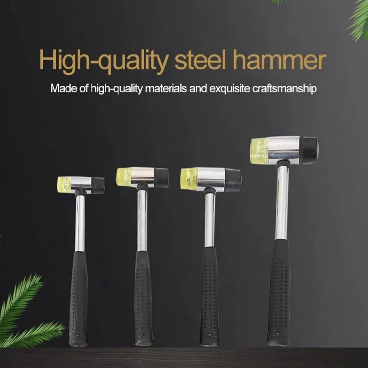 Small Rubber Mallet Hammer Tool - 4 Pcs Non Marring Hammer Tapping Block for Flooring Mallet Rubber Hammer Small Hammer for Crafts - Jewelry Wood Nylon Double Faced Soft Mallet