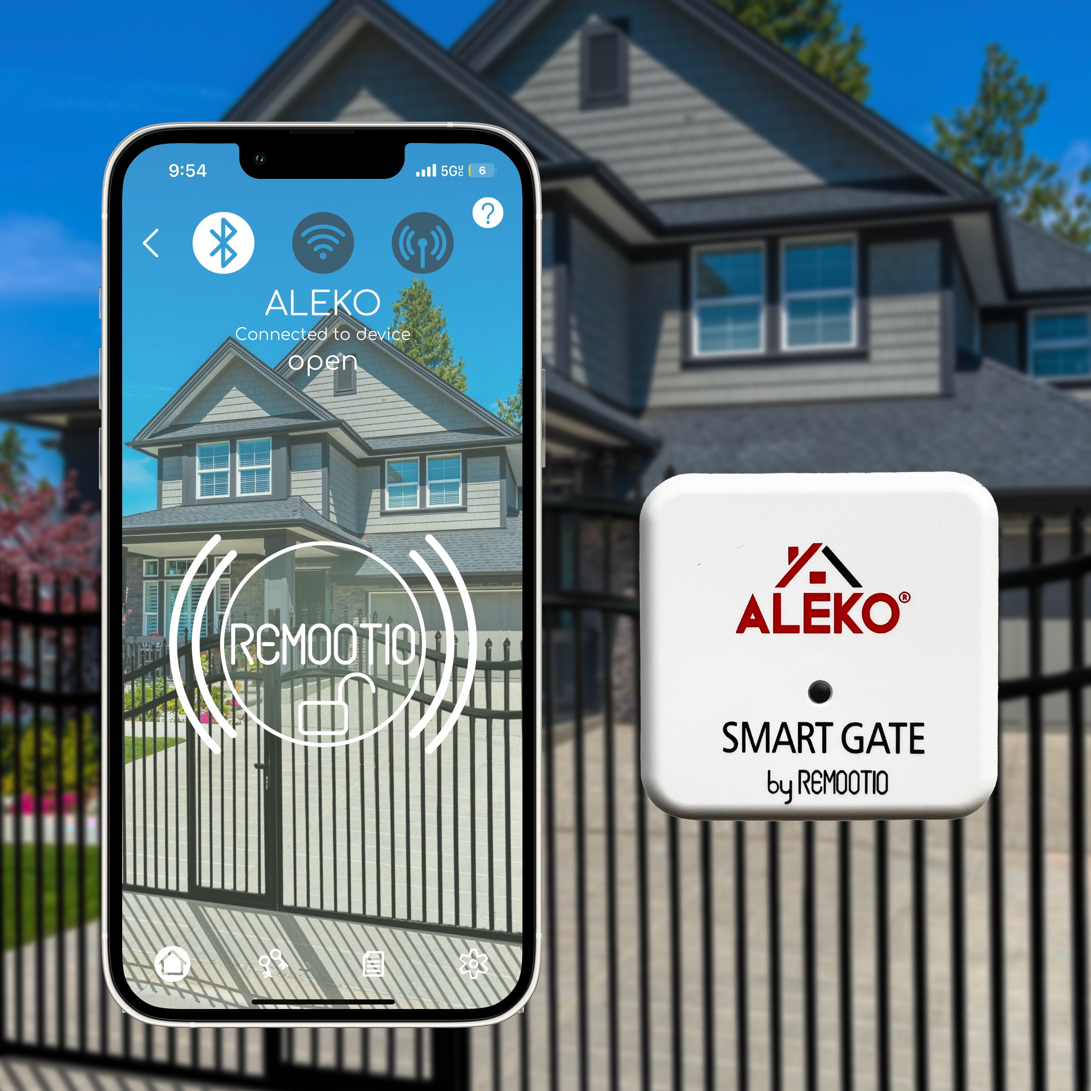 ALEKO Wi-Fi Bluetooth Smart Gate and Garage Door Opener with App