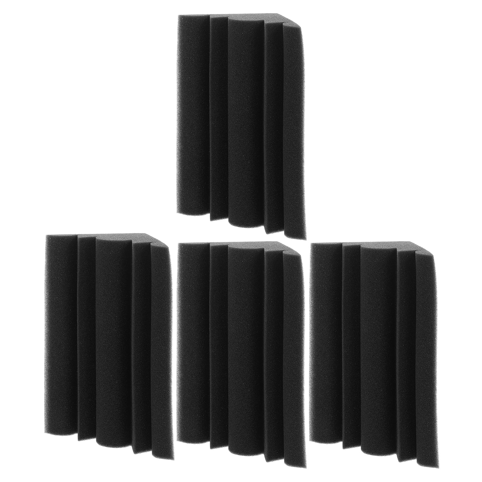 3 Pieces Bass Traps Sound Insulation Cotton Acoustic Panel 12x12x24cm Black