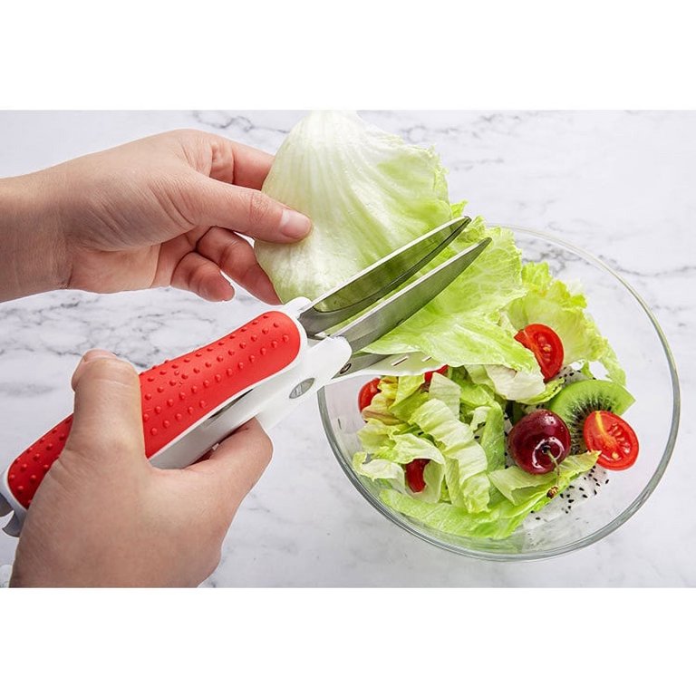 FUNNYFAIRYE Kitchen Scissors and Salad Cutter, Veggie Chopper Vegetable  Cutter Shears Cut Lettuce, Meat and Herbs for Food Prep and Cooking 