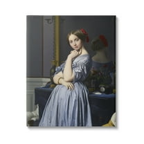 Stupell Industries Comtesse d Haussonville Jean Auguste Dominique Ingres Countess Painting Painting Gallery Wrapped Canvas Print Wall Art, Design by one1000paintings