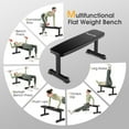 thumbnail image 7 of Topcobe Flat Weight Bench 660 LBS Heavy Duty Strength Training Bench, Workout Bench Press Set for Home Gym Strength Training, Sit Up Bench for Full Body Fitness, Black, 7 of 7