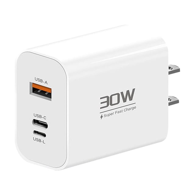30W Fast Charging Adapter Type C Phone Charger Compact Power Wall Plug for Mobile Devices