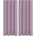 thumbnail image 1 of Unique Bargains 2pcs Blockout Thermal Insulated Grommet Window Curtain Panel Valance Darkening Drapes, 1 of 10