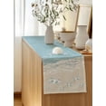 thumbnail image 5 of Table Runner 72 Inches Long for Kitchen Dining, Blue Coastal Crabs Dresser Scarf Farmhouse, Dining Table Decorations for Wedding/Parties, Summer Beach Ocean Abstract Art 18 x 72 In, 5 of 8