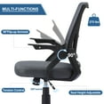 thumbnail image 4 of VECELO Mid-Back Swivel Adjustable Ergonomic Office Chair, Mesh Lumbar Support and Adjustable Arms Task Chair for Computer, Grey, 4 of 12