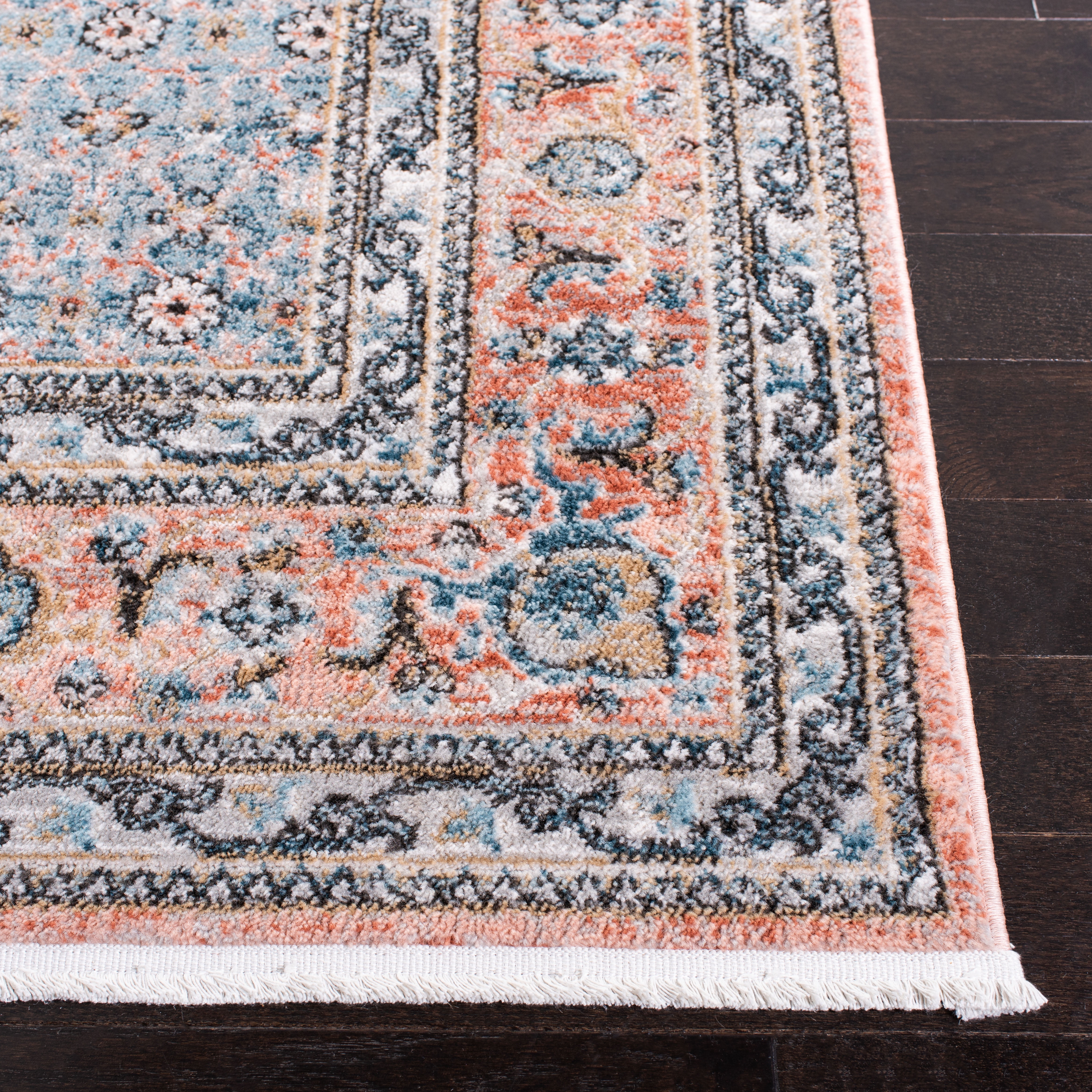 SAFAVIEH Shivan Collection SHV722M Blue / Rose Rug