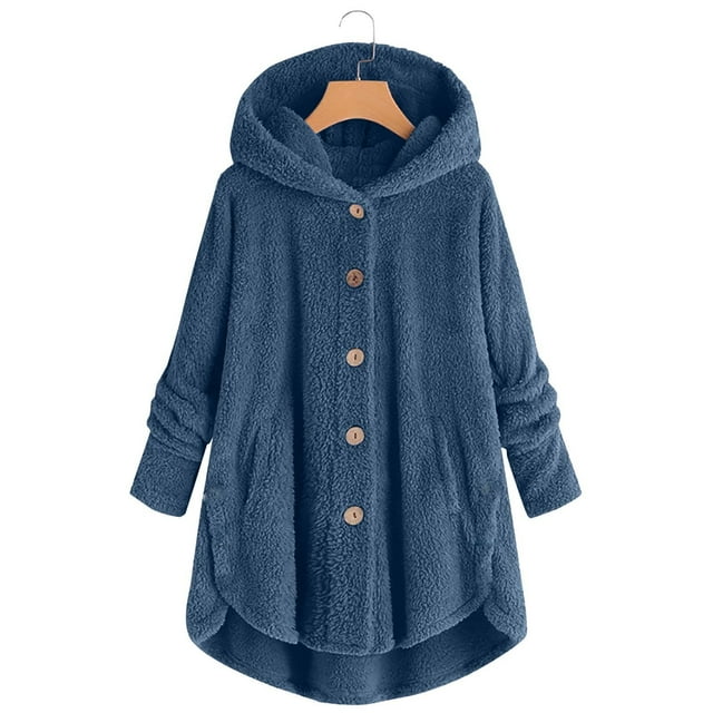 Bed Jackets For Women Plus Size Fuzzy Fleece Coat Cozy Button Jacket 2025 Trendy