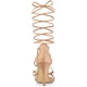 thumbnail image 3 of Sandalias Correas De Tiras Tacón De Aguja Cordón Arriba Para Mujeres Desnudo 37, 3 of 6