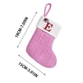 thumbnail image 3 of feimajia 2PC Christmas Stockings with Initials Letters, Super Soft Christmas Stockings Xmas Gift 7Inches Pink, 3 of 5