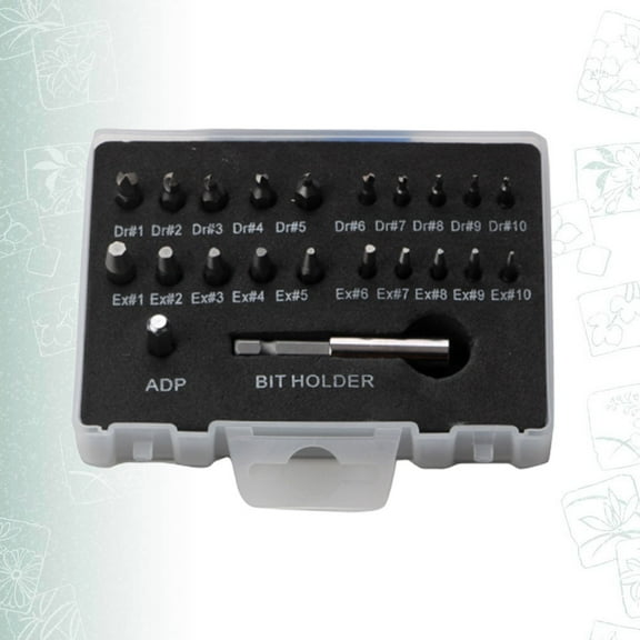 DECORNIJIA Lockin Nut Extractor 22Pcs Alloy Steel Tool Kit Accessory for Mechanical Repair Mechanics