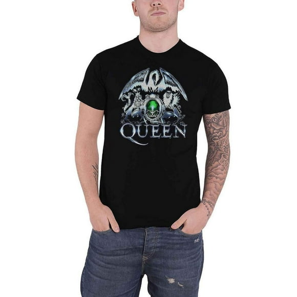 Queen Adult Metal Crest T-Shirt