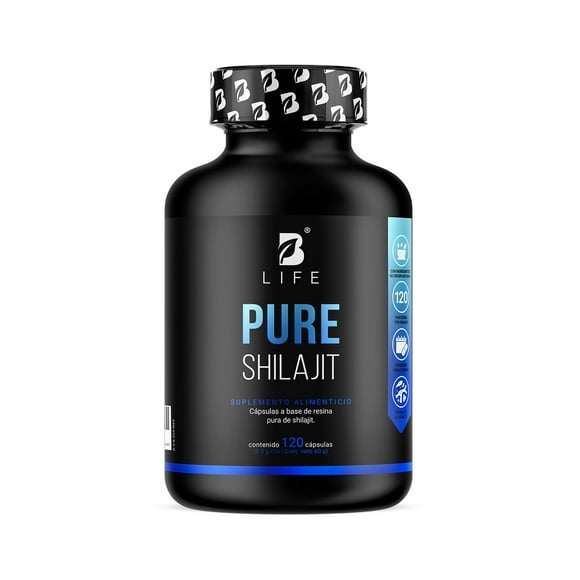 Extracto De Shilajit En Polvo | 100% Puro | 120 cápsulas | Pure Shilajit | B Life.