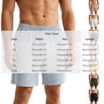 thumbnail image 4 of Men's Sports Casual Shorts Lightweight Quick Dry Solid Pocket Striped Elastic Waist Drawstring Breathable Stretchy Beach Vacation Summer Daily Workout Active Joggers Golf Running, 4 of 6
