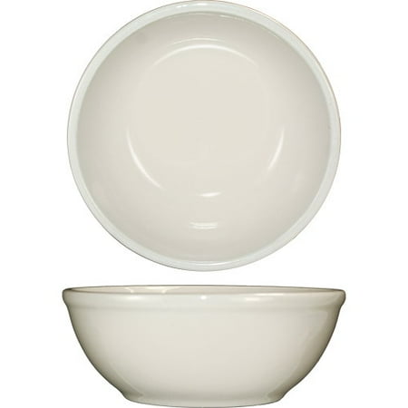 Camwear Nappie Bowl - International Tableware Rolled Edge Stoneware Round Nappie/Oatmeal Bowl American White, 16 oz. | 36/Case