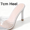 thumbnail image 4 of CHICVOMEY High Heels for Women Pointed Toe 2.76in Stiletto Sexy Clear Transparent Strap Rhinestone Dress Sandals Formal Occasion Banquet Stage, 4 of 7