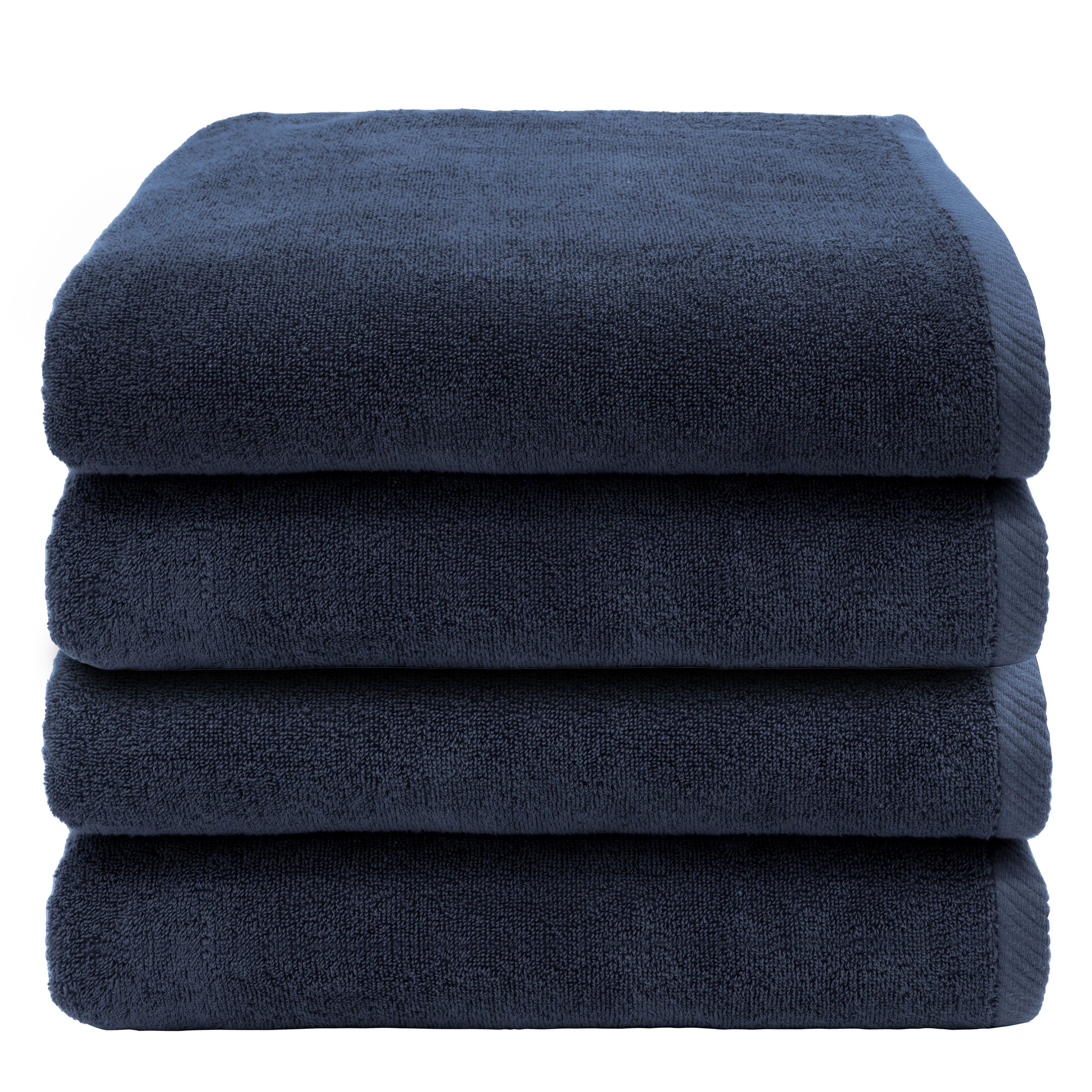 Authentic Hotel and Spa  100% Turkish Cotton Ediree Bath Towels- Set of 4 Marine