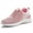 Pink, variant on Womens Sneakers Breathable Mesh lightweight Lace-up Woman Running Athletic Tennis Walking Shoes Pink Size 6.5