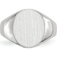 thumbnail image 4 of 14K White Gold 12.5X12.0mm Closed Back Signet Ring (Size 6) Made In United States rs537, 4 of 5