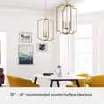 thumbnail image 5 of Hunter - Zoanne 4-light Alturas Gold, Medium Size Pendant Light, Dimmable, Modern Style, Geometric Shaped, for Bedrooms, Dining, Living Rooms - 19576, 5 of 7