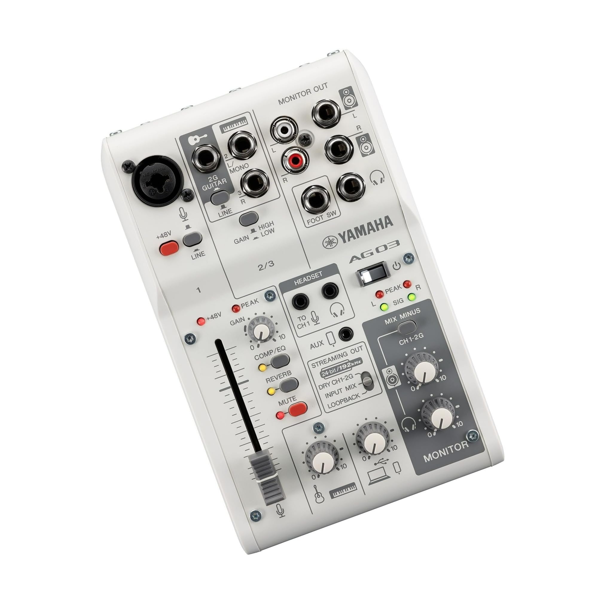 Yamaha AG03MK2 3-Channel Live Streaming Loopback Audio USB Mixer