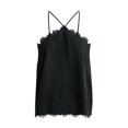 thumbnail image 5 of BODOAO Women’s Lace Trim Camisole Top, Sleeveless Spaghetti Strap Cami with Scalloped Eyelash Lace and Flowy Loose Fit, Dressy Casual Going Out Tank for Date Night and Parties Black S, 5 of 6