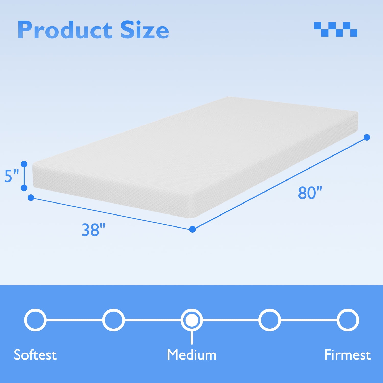 5 Inch Twin XL Mattress Gel Memory Foam Mattress Medium-Firm Mattress with Breathable Cover, Bed-in-a-Box CertiPUR-US Certified for Kids& Adults, (Twin XL)