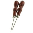 thumbnail image 3 of 2pcs sewing awl with wooden handle hand sewing needle leather needle, 3 of 8