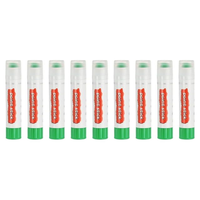 Uxcell Peintures Tempera Solides, 9 Pcs Bâtons de Peinture Lavables Stylos de Peinture, Vert