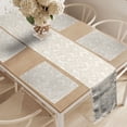 thumbnail image 2 of Ambesonne Vintage Floral Table Runner & Placemats, Gracious Romantic, Placemat 4 pcs + Runner 14"x90", Grey Yellow and Ivory, 2 of 2