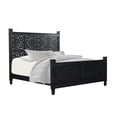 thumbnail image 6 of Taran Designs Monte 3-piece Floral Carved Solid Wood Bedroom Set in Black, 6 of 6